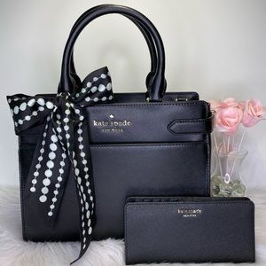 Kate Spade 3 pcs Set Staci Satchel, Wallet & scarf
